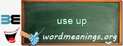 WordMeaning blackboard for use up